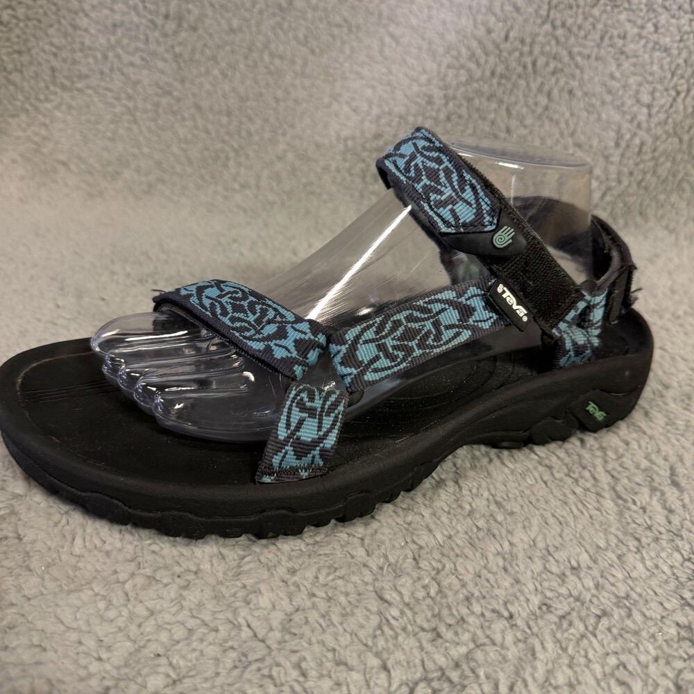 TEVA Hurricane Sport Sandals Womens 10 Blue Black 4176 Trail Water Hook Loop